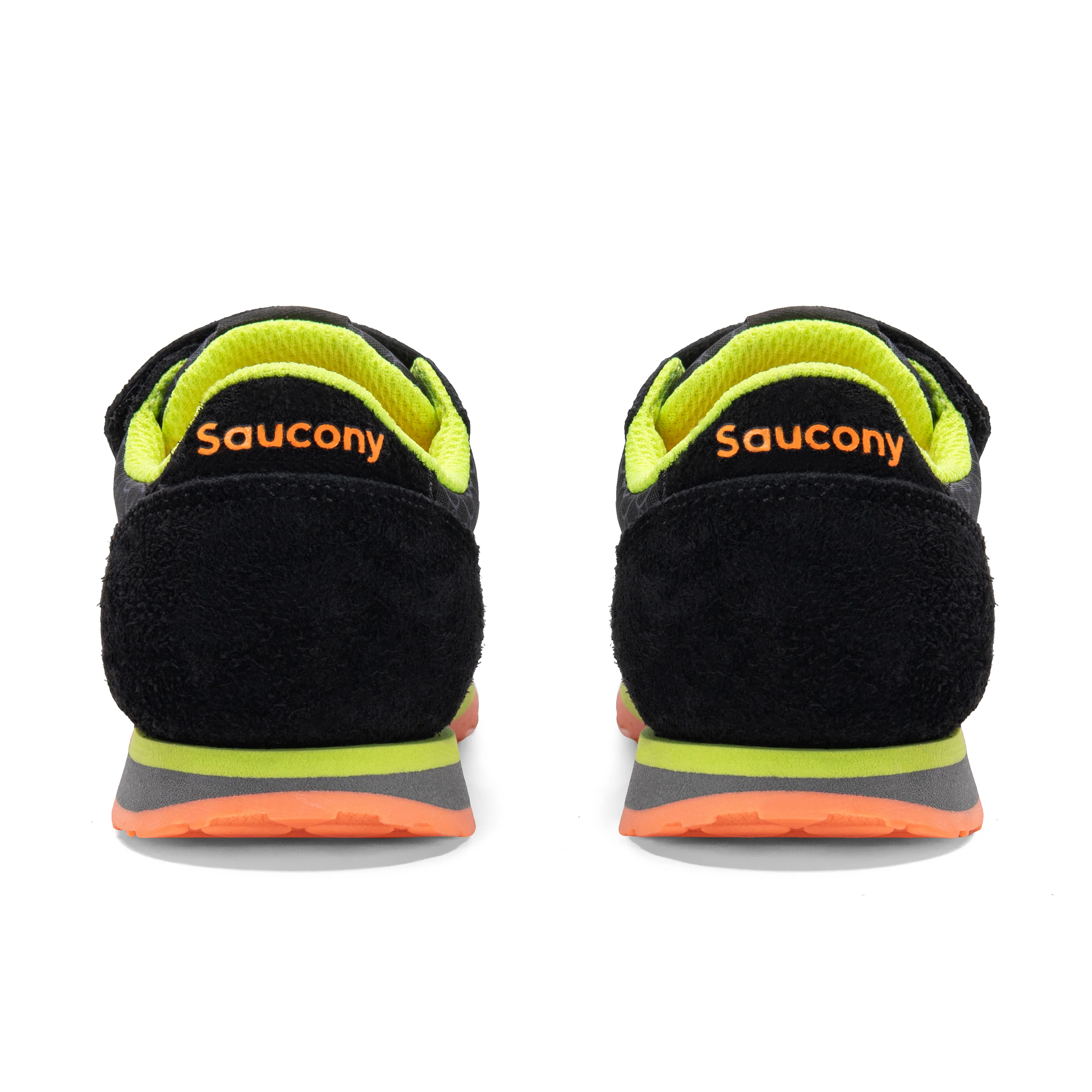 Jazz Hook & Loop Sneaker - Big Kid Black/Lime - Image 4