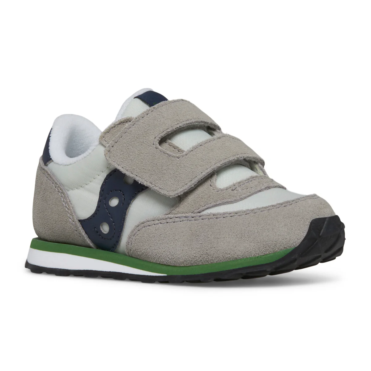Jazz Hook & Loop Sneaker - Little Kid Grey/Navy/Green - Image 2