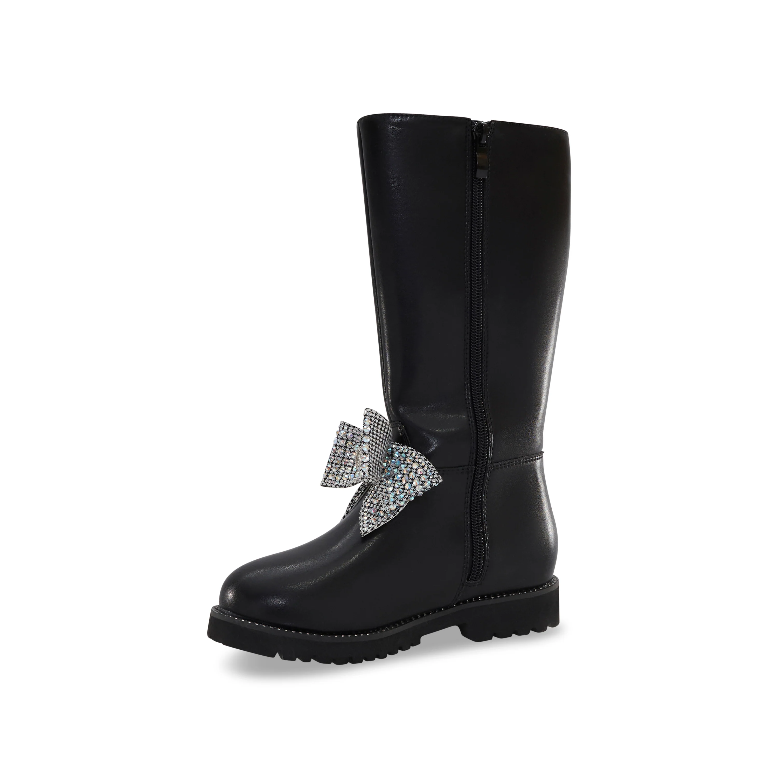 Kensington High Leg Bow Boot - Big Kid Black - Image 8