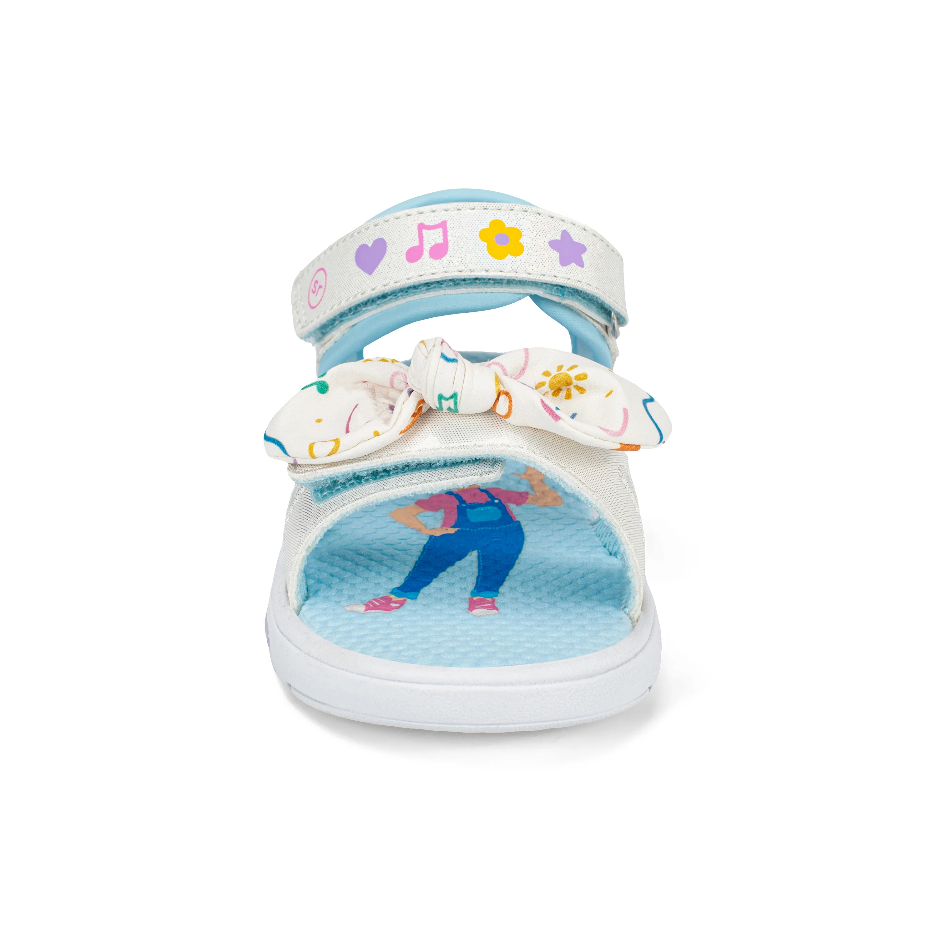 Light Up Bow Sandal - Little Kid White - Image 4