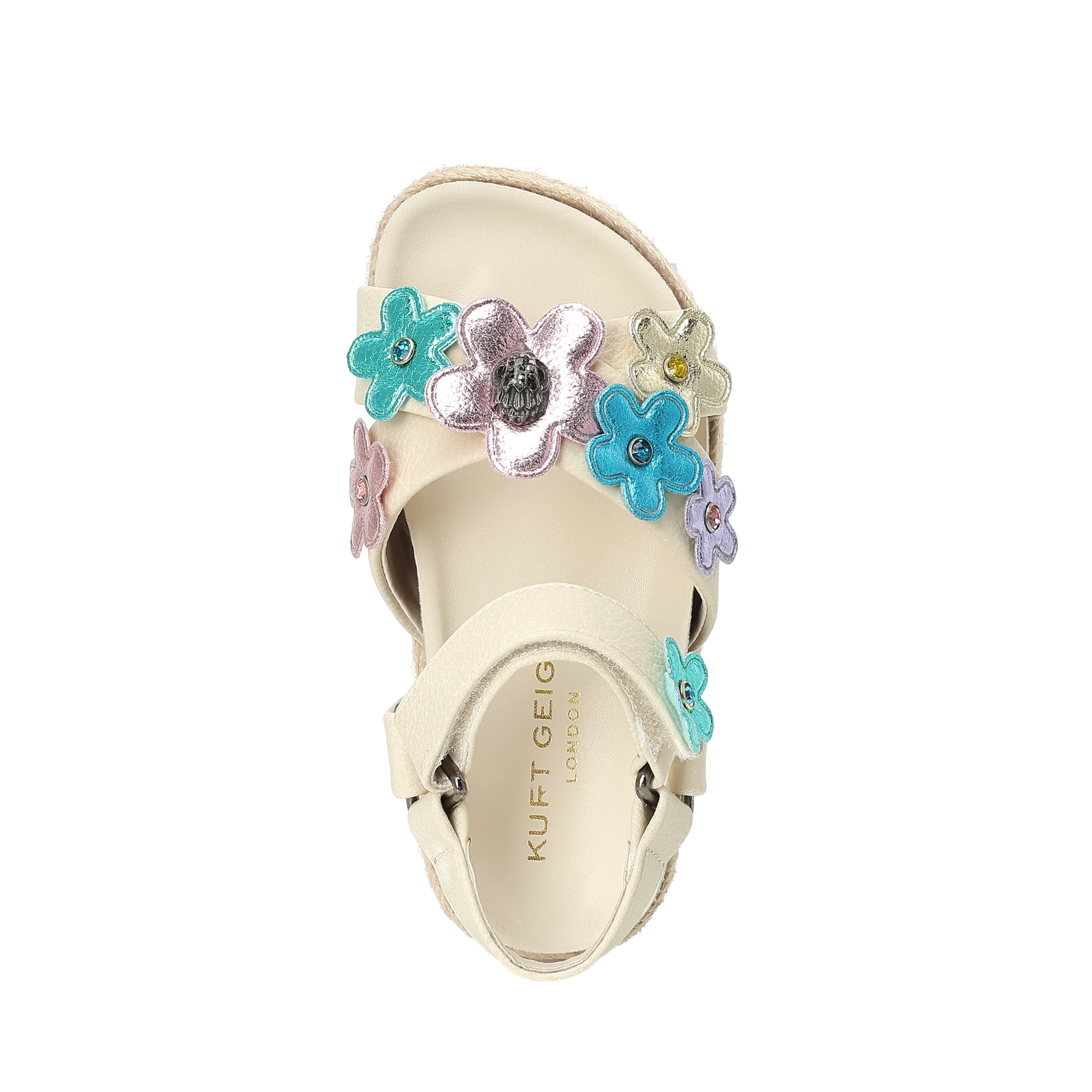 Mini Kensington Flower Sandal - Little Kid Bone Multi - Image 5
