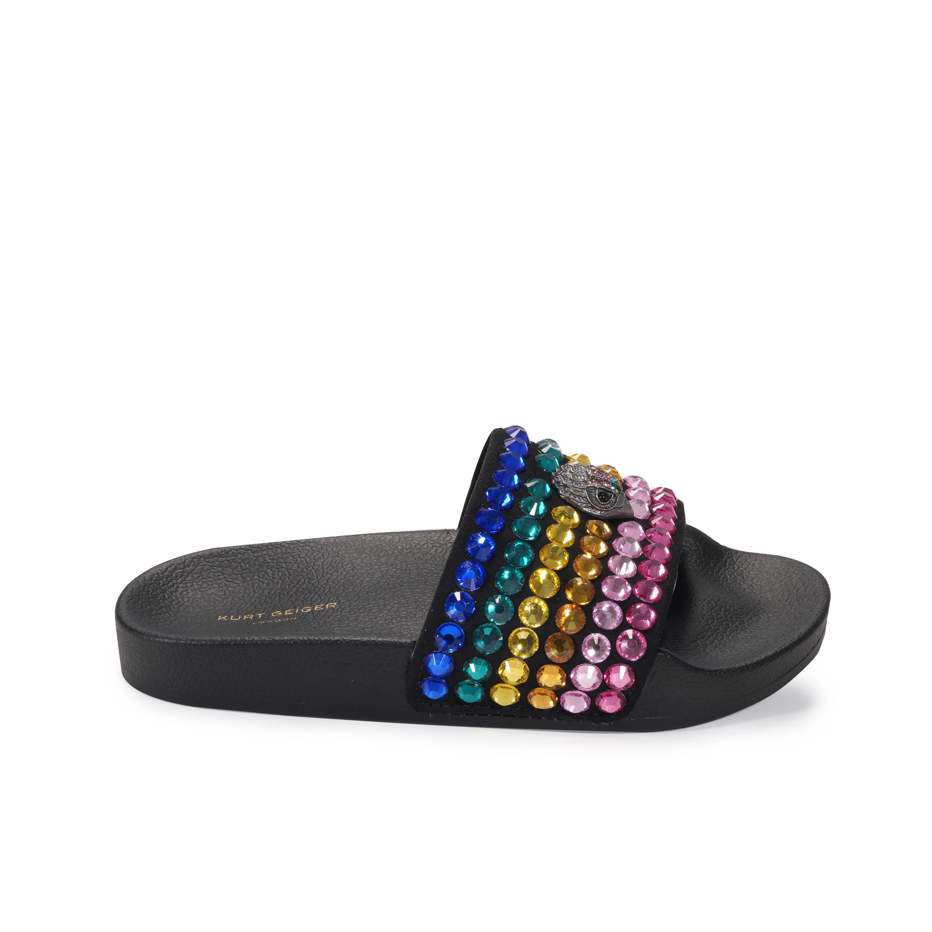 Mini Meena Eagle Sandal - Big Kid Black Rainbow