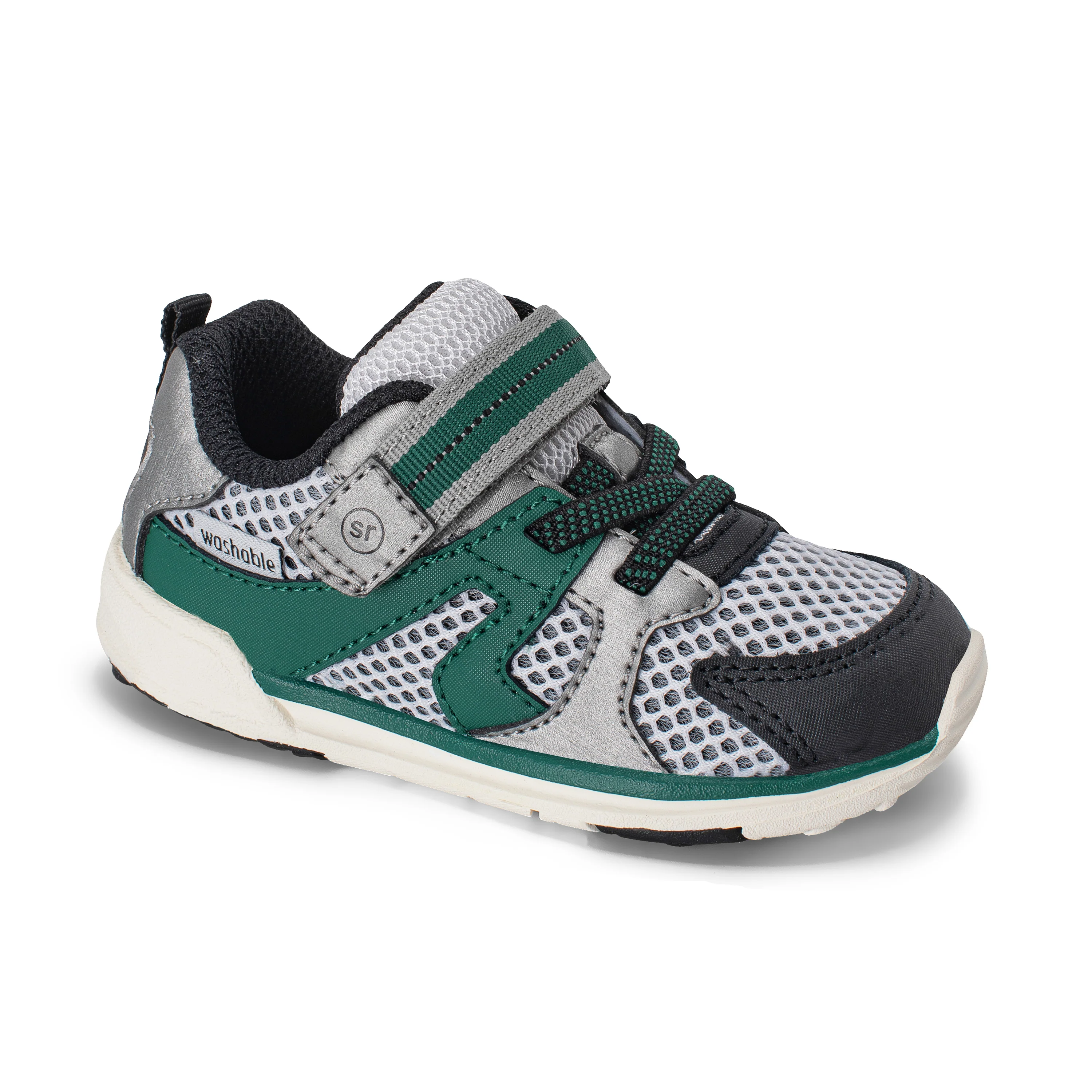 Velocity Sneaker - Little Kid Black/Green - Image 2