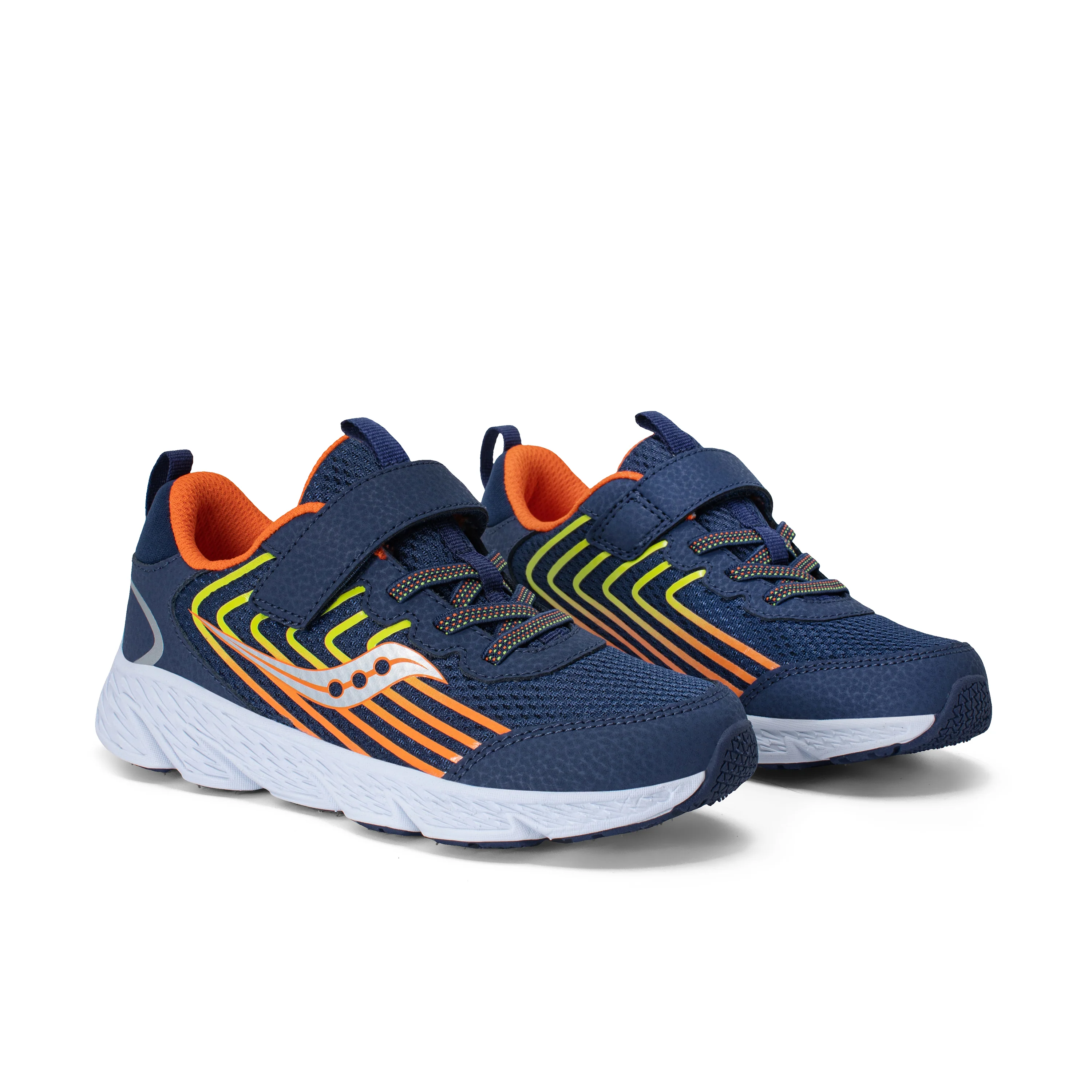 Wind 3.0 A/C Sneaker - Big Kid Navy/Orange - Image 2